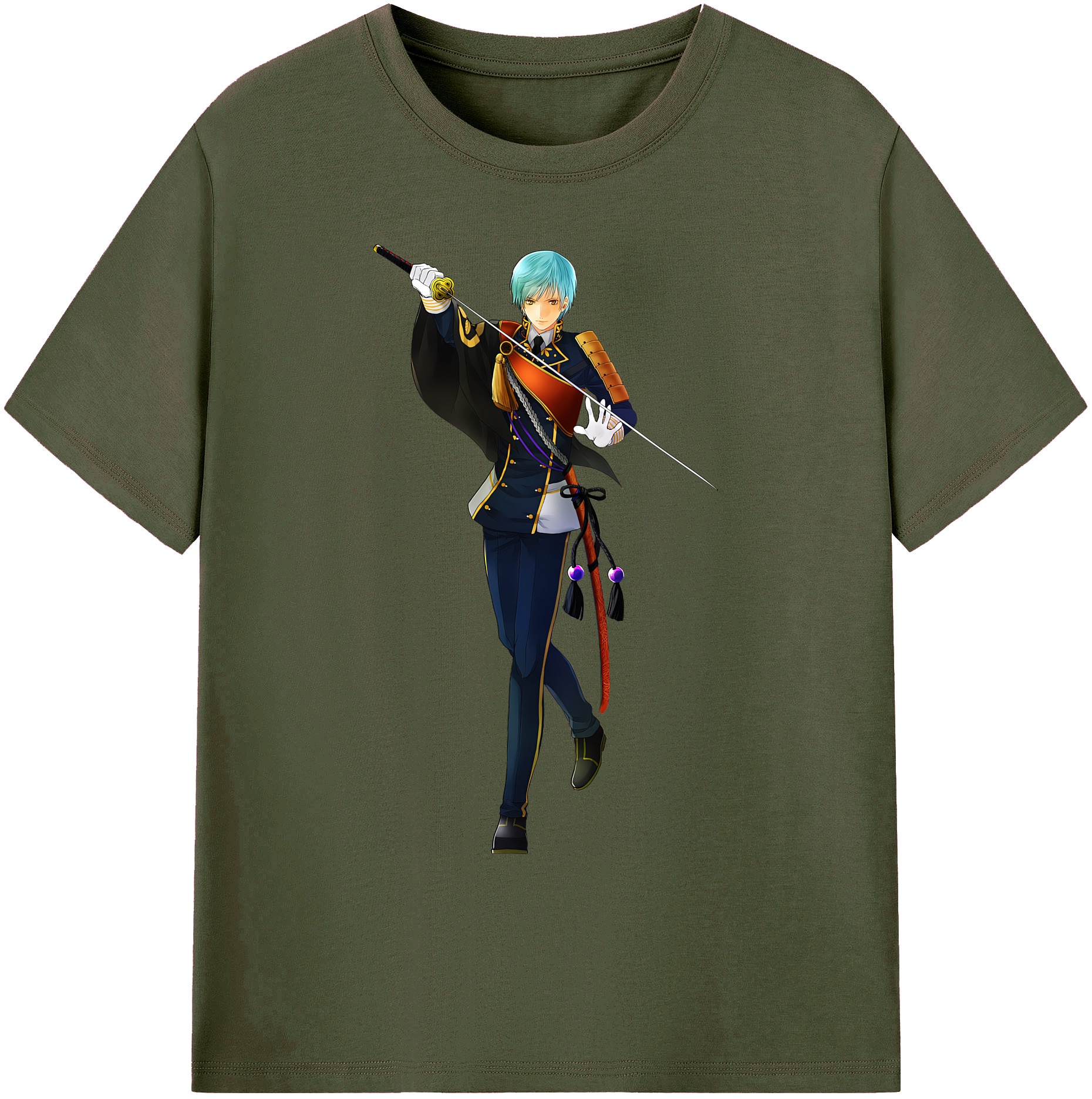 （画像用） 刀剣乱舞 Touken Ranbu 綿100％ メンズ半袖Tシャツ｜肌触りやわらか＆通気性
